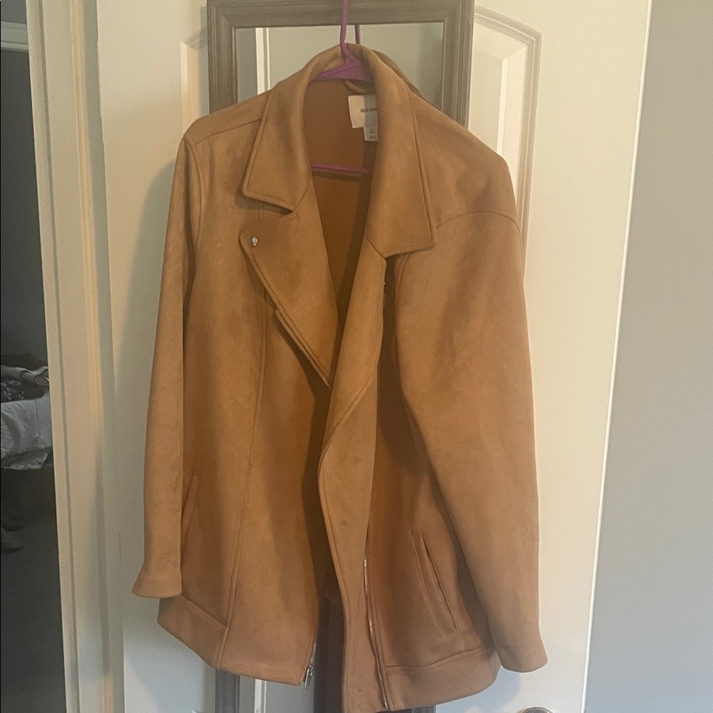 Old Navy Women's Camel Leather Jacket